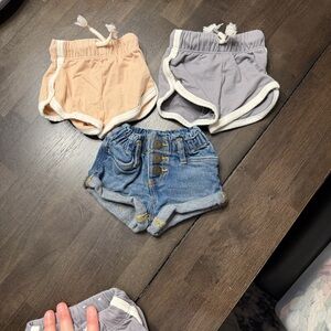 Stylish Kids Shorts Set - Tan, Gray, and Denim